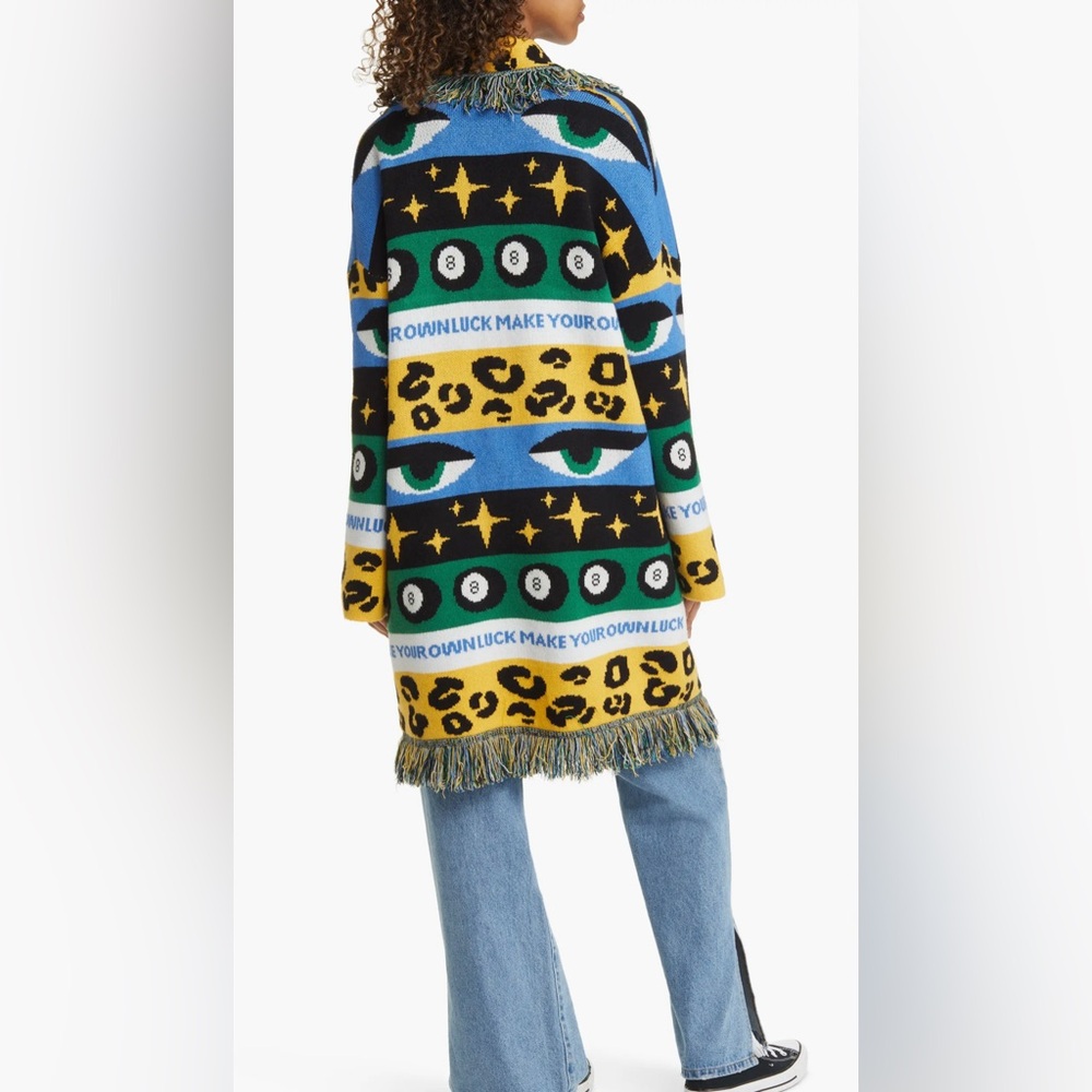 Dressed in Lala. Make Your Own Luck Luxe Fringe Cardigan - Picture 3 of 6
